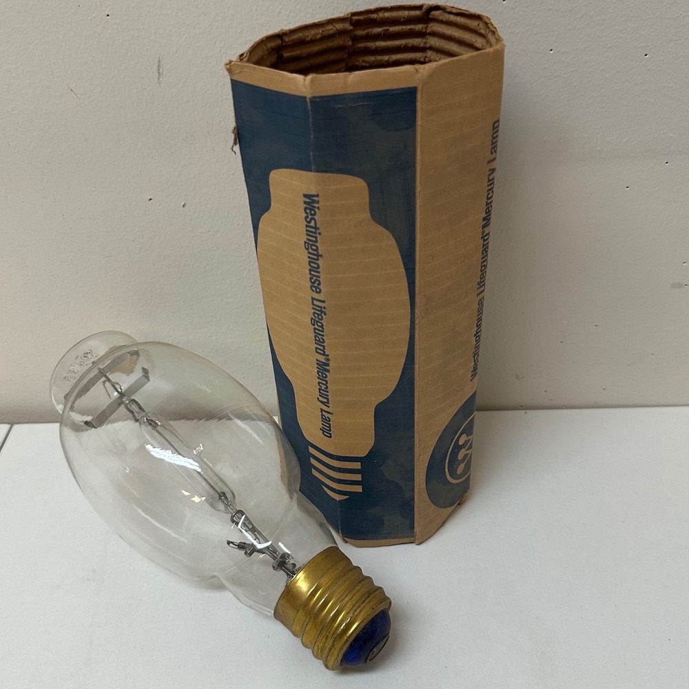 Vintage Westinghouse Lifeguard Mercury Lamp 175W H39KB-175 Clear Bulb USA Made